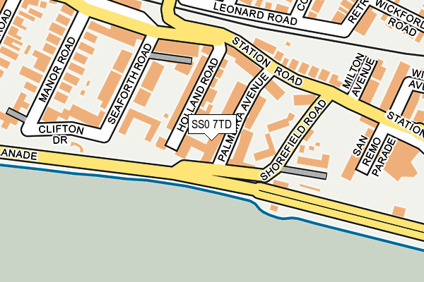 SS0 7TD map - OS OpenMap – Local (Ordnance Survey)