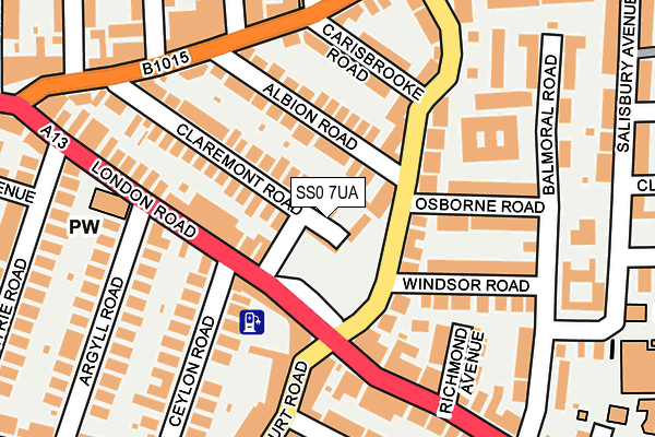 SS0 7UA map - OS OpenMap – Local (Ordnance Survey)
