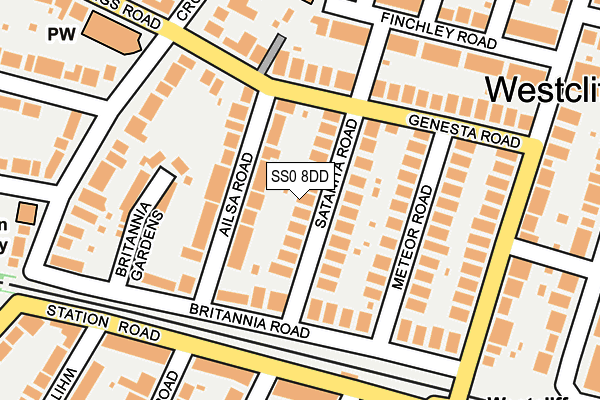 SS0 8DD map - OS OpenMap – Local (Ordnance Survey)