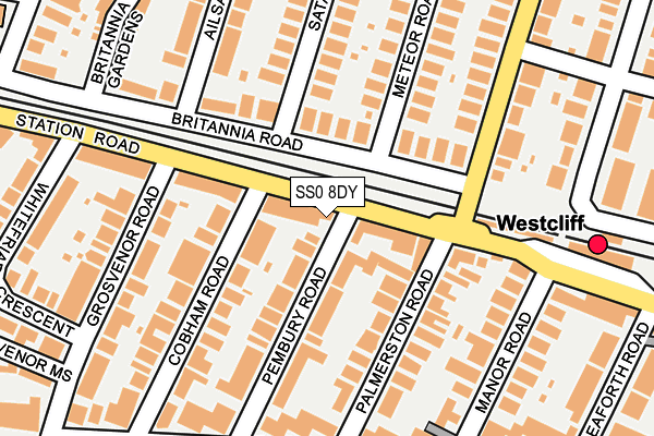 SS0 8DY map - OS OpenMap – Local (Ordnance Survey)