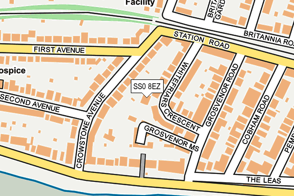 SS0 8EZ map - OS OpenMap – Local (Ordnance Survey)