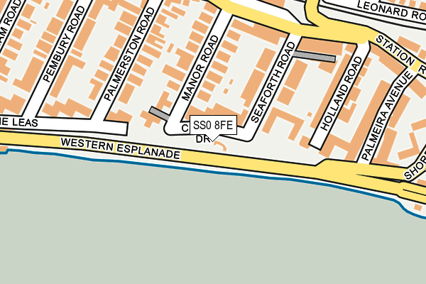 SS0 8FE map - OS OpenMap – Local (Ordnance Survey)
