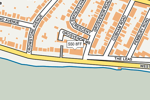 SS0 8FF map - OS OpenMap – Local (Ordnance Survey)