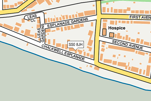 SS0 8JH map - OS OpenMap – Local (Ordnance Survey)
