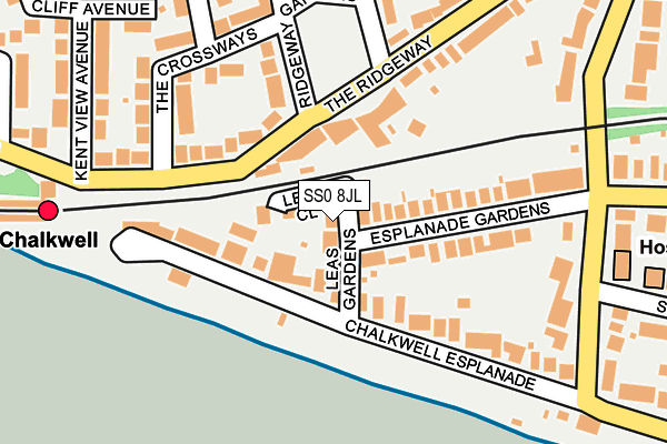 SS0 8JL map - OS OpenMap – Local (Ordnance Survey)