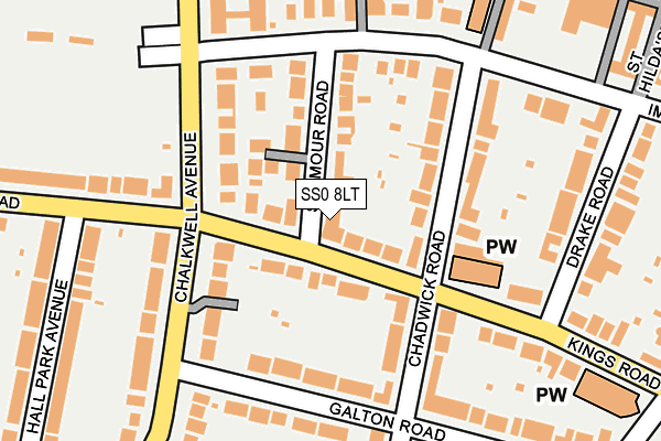 SS0 8LT map - OS OpenMap – Local (Ordnance Survey)