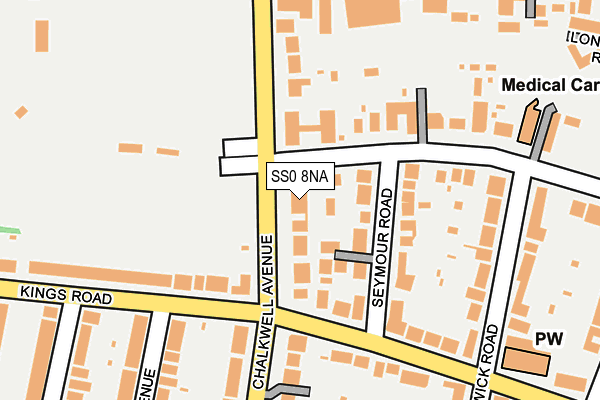 SS0 8NA map - OS OpenMap – Local (Ordnance Survey)