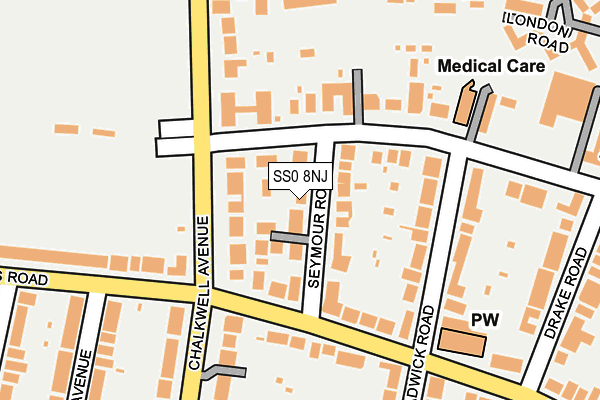 SS0 8NJ map - OS OpenMap – Local (Ordnance Survey)