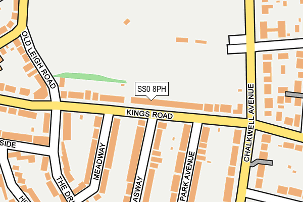 SS0 8PH map - OS OpenMap – Local (Ordnance Survey)
