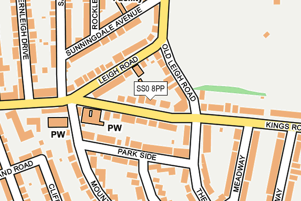 SS0 8PP map - OS OpenMap – Local (Ordnance Survey)