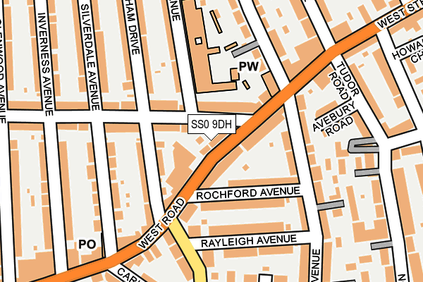 SS0 9DH map - OS OpenMap – Local (Ordnance Survey)