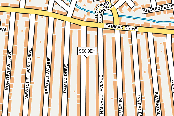 SS0 9EH map - OS OpenMap – Local (Ordnance Survey)
