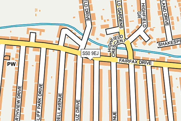 SS0 9EJ map - OS OpenMap – Local (Ordnance Survey)