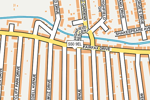 SS0 9EL map - OS OpenMap – Local (Ordnance Survey)