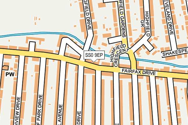 SS0 9EP map - OS OpenMap – Local (Ordnance Survey)