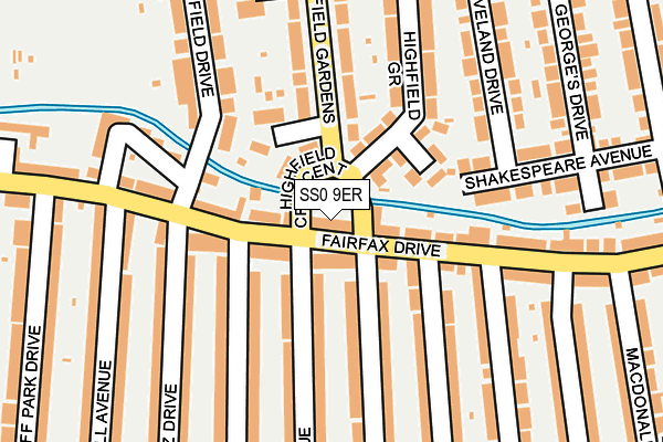 SS0 9ER map - OS OpenMap – Local (Ordnance Survey)