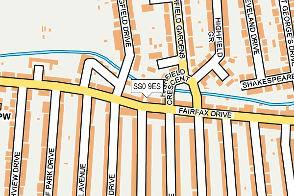SS0 9ES map - OS OpenMap – Local (Ordnance Survey)