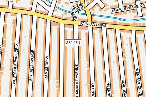 SS0 9EU map - OS OpenMap – Local (Ordnance Survey)