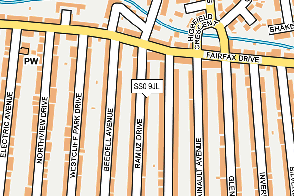 SS0 9JL map - OS OpenMap – Local (Ordnance Survey)