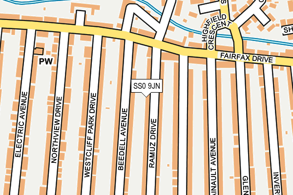 SS0 9JN map - OS OpenMap – Local (Ordnance Survey)