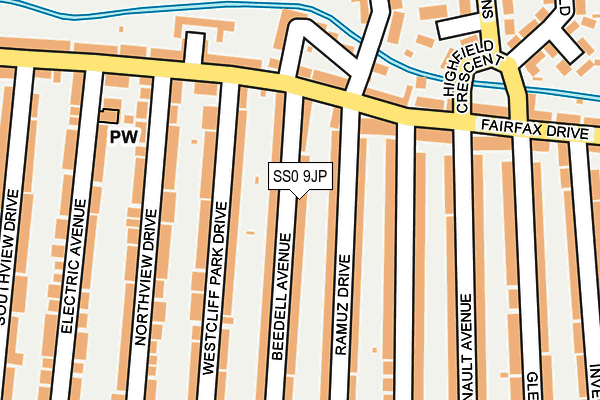 SS0 9JP map - OS OpenMap – Local (Ordnance Survey)