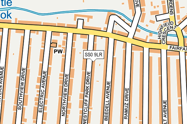 SS0 9LR map - OS OpenMap – Local (Ordnance Survey)
