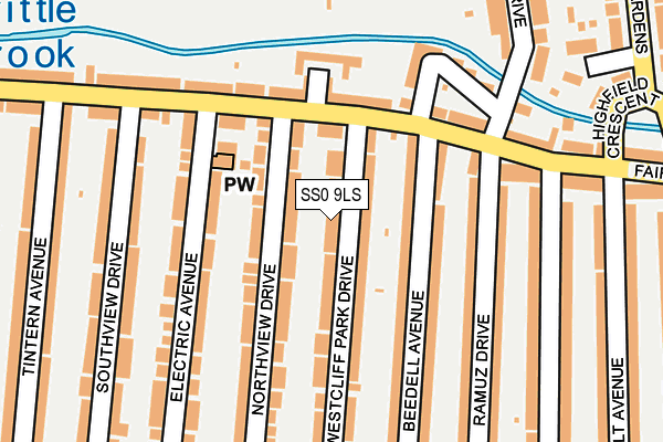 SS0 9LS map - OS OpenMap – Local (Ordnance Survey)