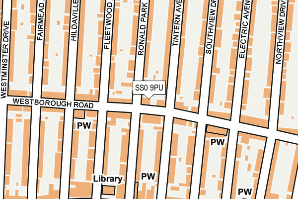 SS0 9PU map - OS OpenMap – Local (Ordnance Survey)