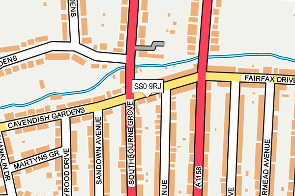 SS0 9RJ map - OS OpenMap – Local (Ordnance Survey)