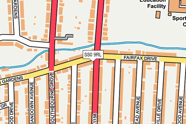 SS0 9RL map - OS OpenMap – Local (Ordnance Survey)