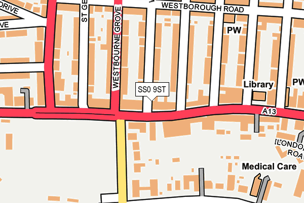 SS0 9ST map - OS OpenMap – Local (Ordnance Survey)