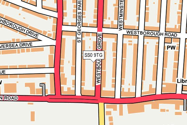 SS0 9TG map - OS OpenMap – Local (Ordnance Survey)