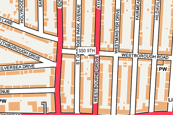 SS0 9TH map - OS OpenMap – Local (Ordnance Survey)