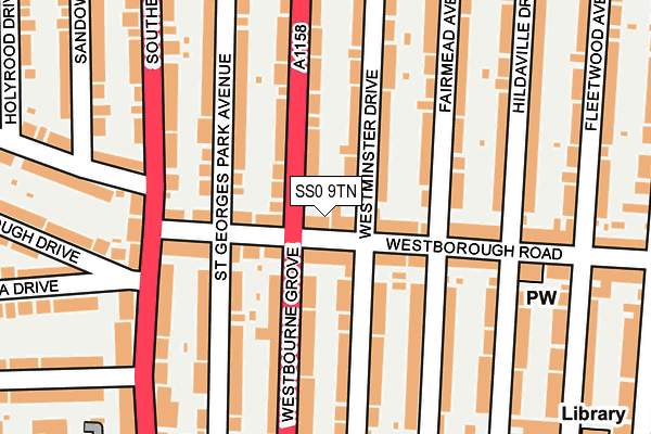 SS0 9TN map - OS OpenMap – Local (Ordnance Survey)