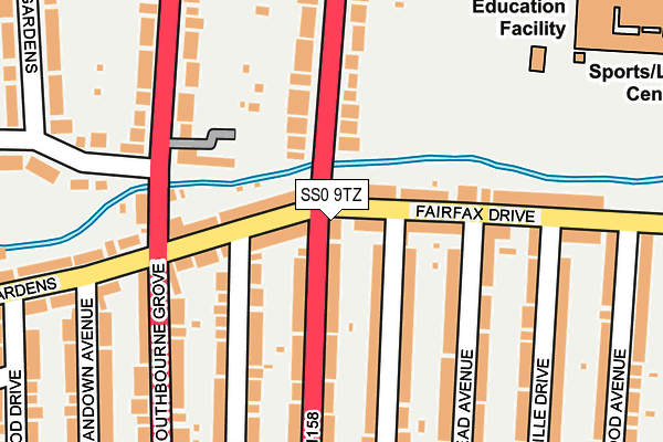 SS0 9TZ map - OS OpenMap – Local (Ordnance Survey)