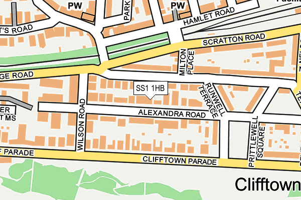 SS1 1HB map - OS OpenMap – Local (Ordnance Survey)
