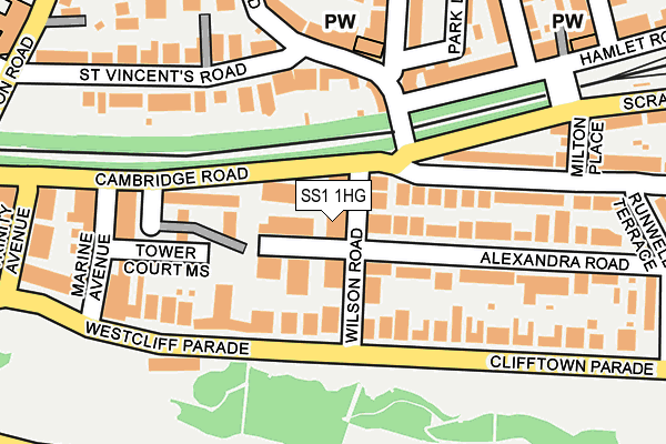 SS1 1HG map - OS OpenMap – Local (Ordnance Survey)