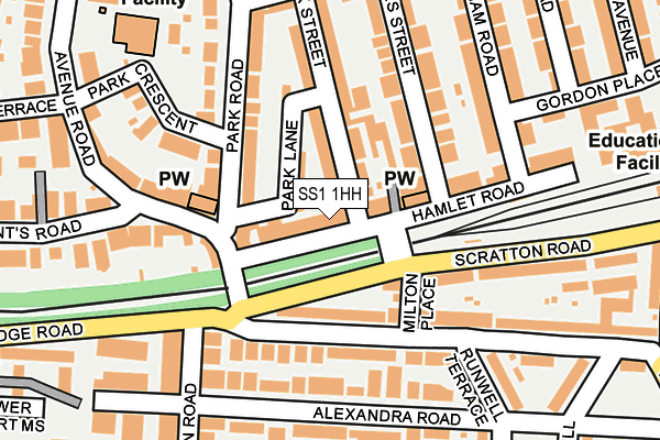 SS1 1HH map - OS OpenMap – Local (Ordnance Survey)