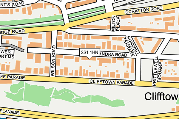 SS1 1HN map - OS OpenMap – Local (Ordnance Survey)