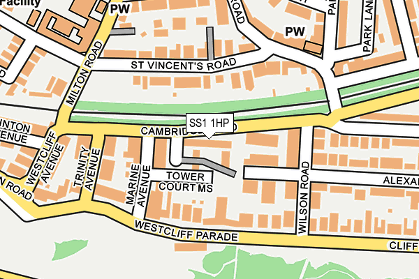 SS1 1HP map - OS OpenMap – Local (Ordnance Survey)
