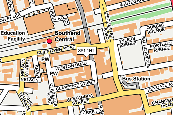 SS1 1HT map - OS OpenMap – Local (Ordnance Survey)