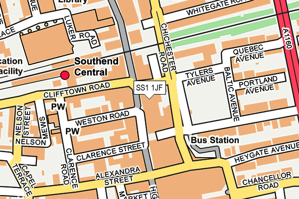 SS1 1JF map - OS OpenMap – Local (Ordnance Survey)