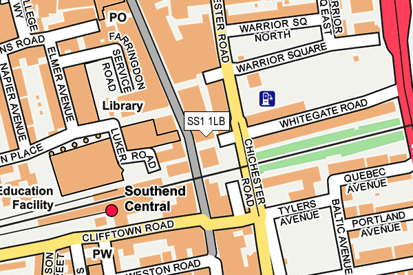 SS1 1LB map - OS OpenMap – Local (Ordnance Survey)