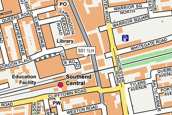 SS1 1LH map - OS OpenMap – Local (Ordnance Survey)