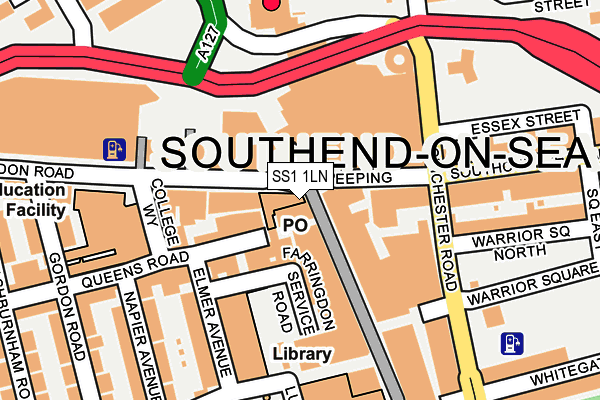SS1 1LN map - OS OpenMap – Local (Ordnance Survey)