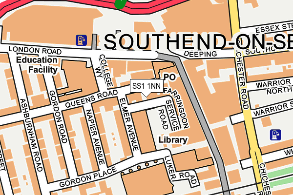 SS1 1NN map - OS OpenMap – Local (Ordnance Survey)