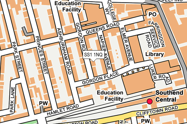 SS1 1NQ map - OS OpenMap – Local (Ordnance Survey)