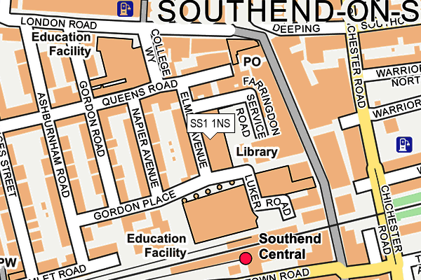 SS1 1NS map - OS OpenMap – Local (Ordnance Survey)