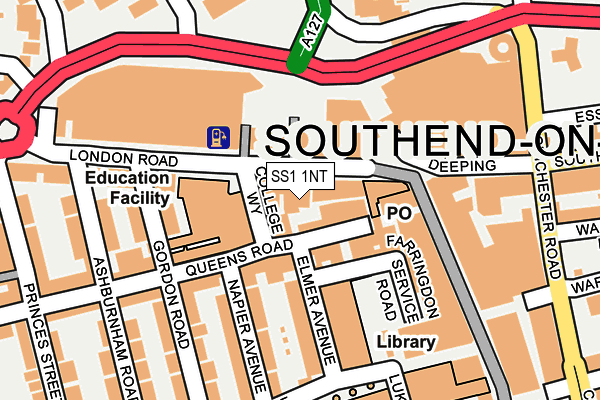 SS1 1NT map - OS OpenMap – Local (Ordnance Survey)