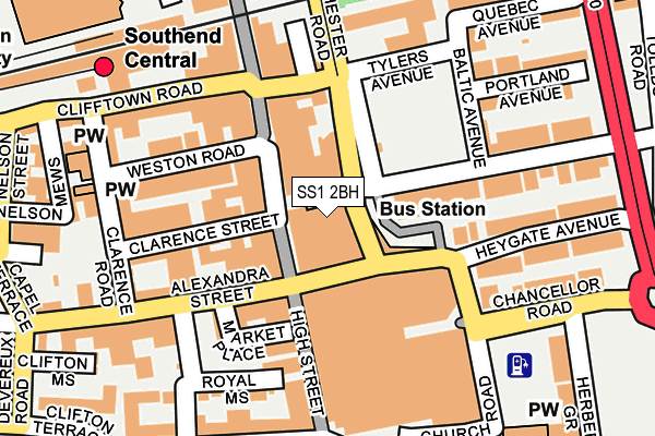 SS1 2BH map - OS OpenMap – Local (Ordnance Survey)